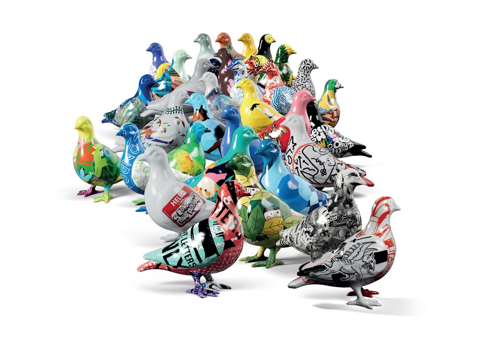 Say hello to London's 33 new borough pigeons | London Museum